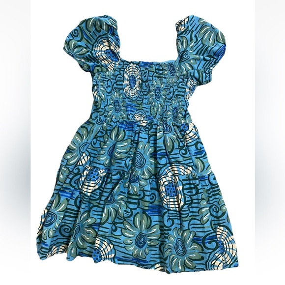House of Harlow 1960 Blue Floral Mini Dress Size Small Fit And Flare Linen Blend - Picture 2 of 8